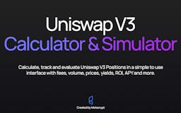 Uniswap V3 Fee Calculator & Simulator media 1