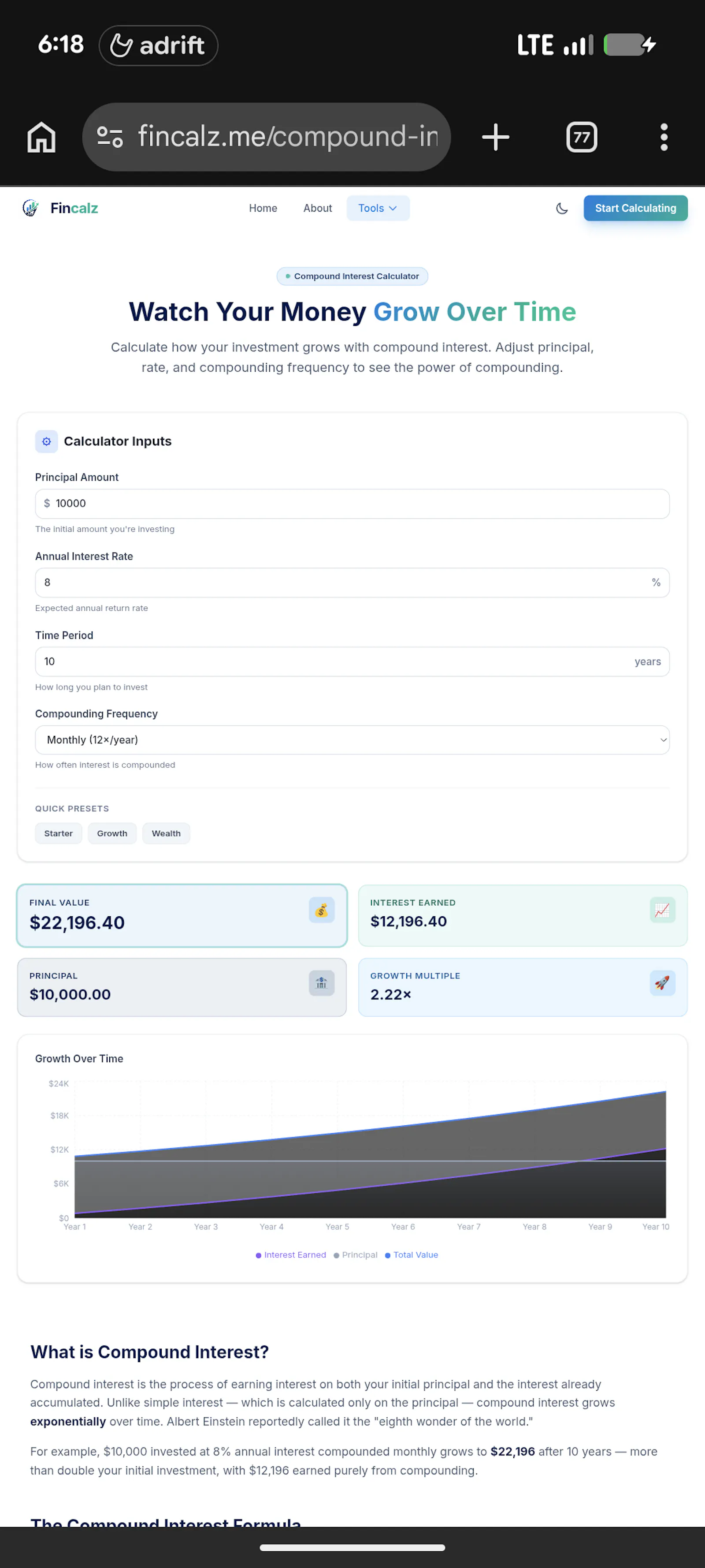 Fincalz screenshot 4