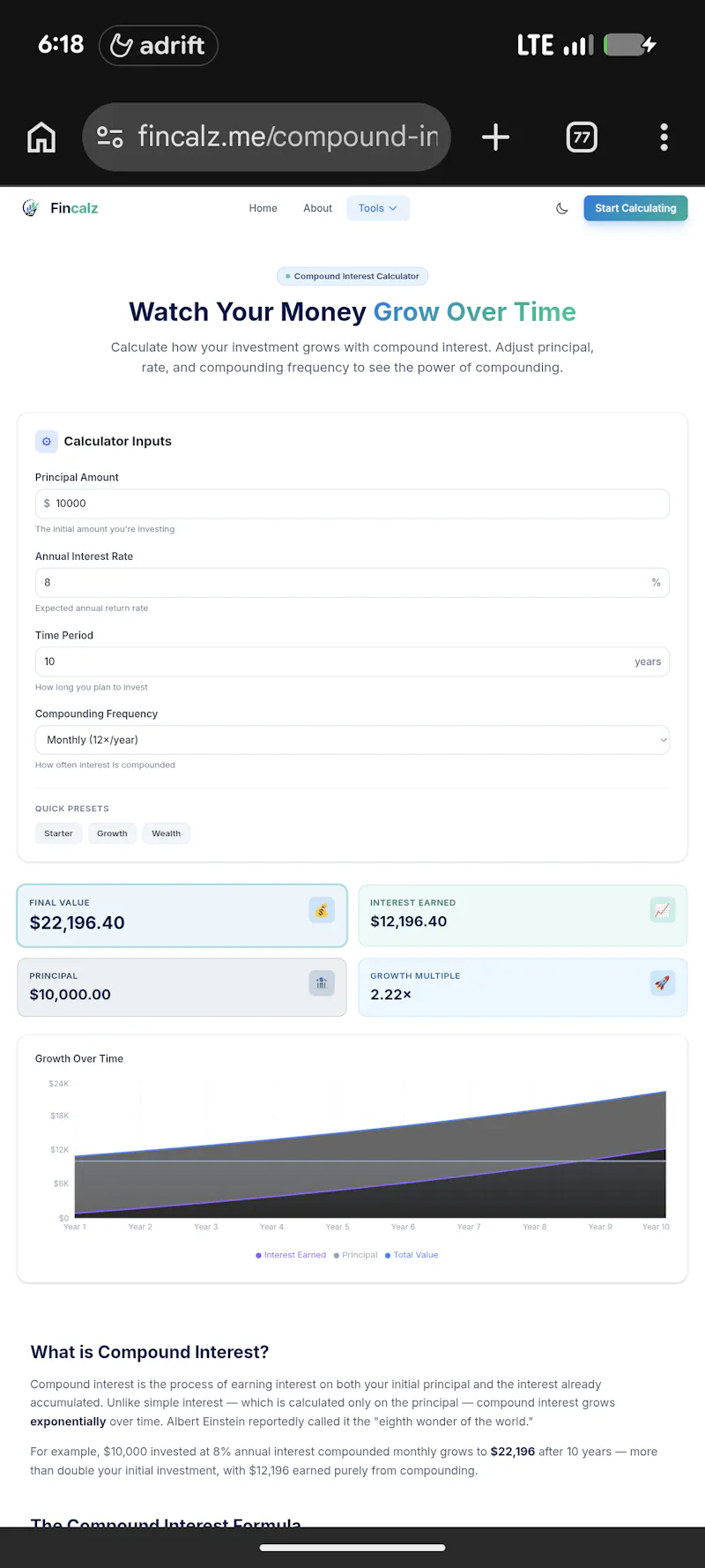 Fincalz screenshot 4