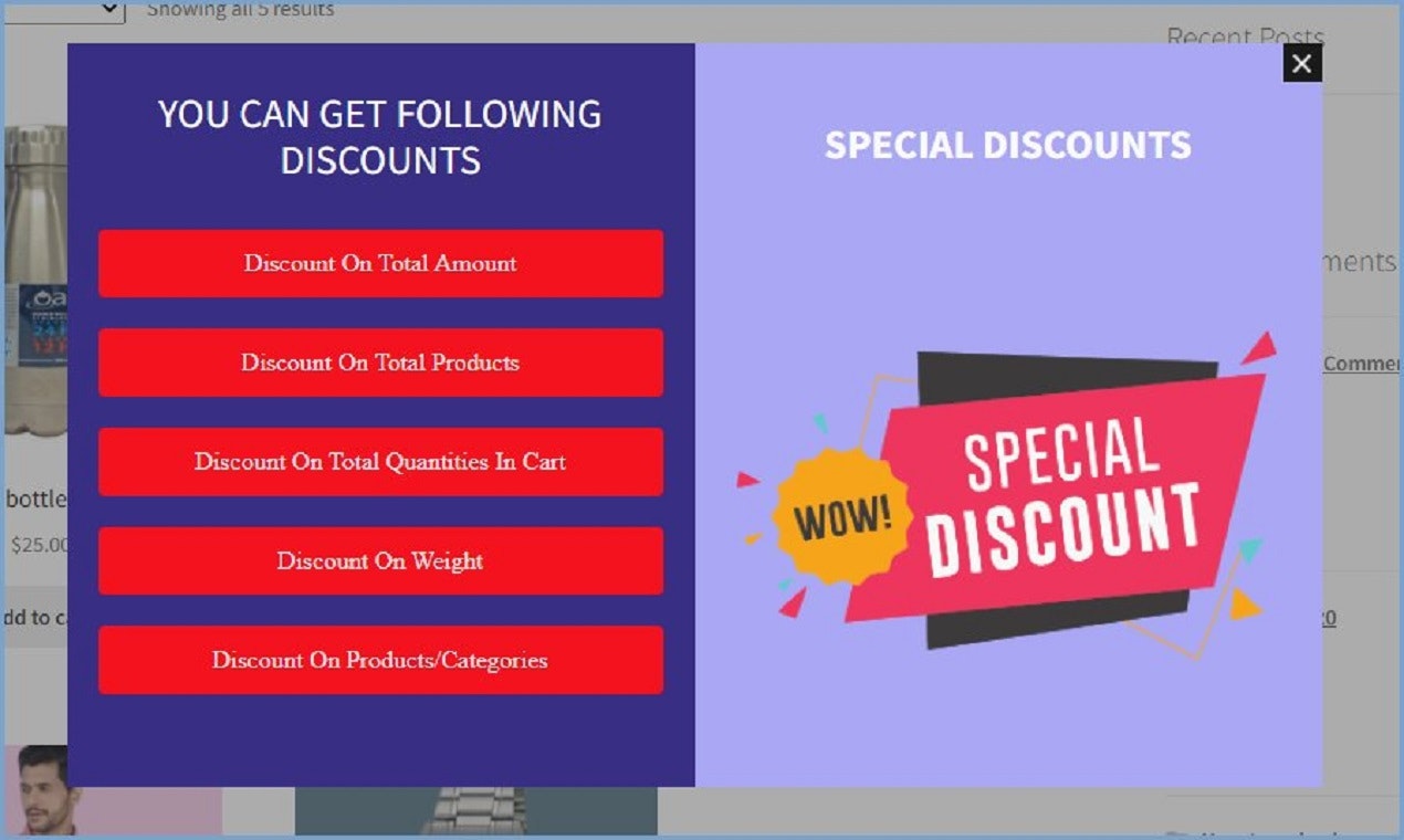 Giảm giá xe cho WooC Commerce media 1