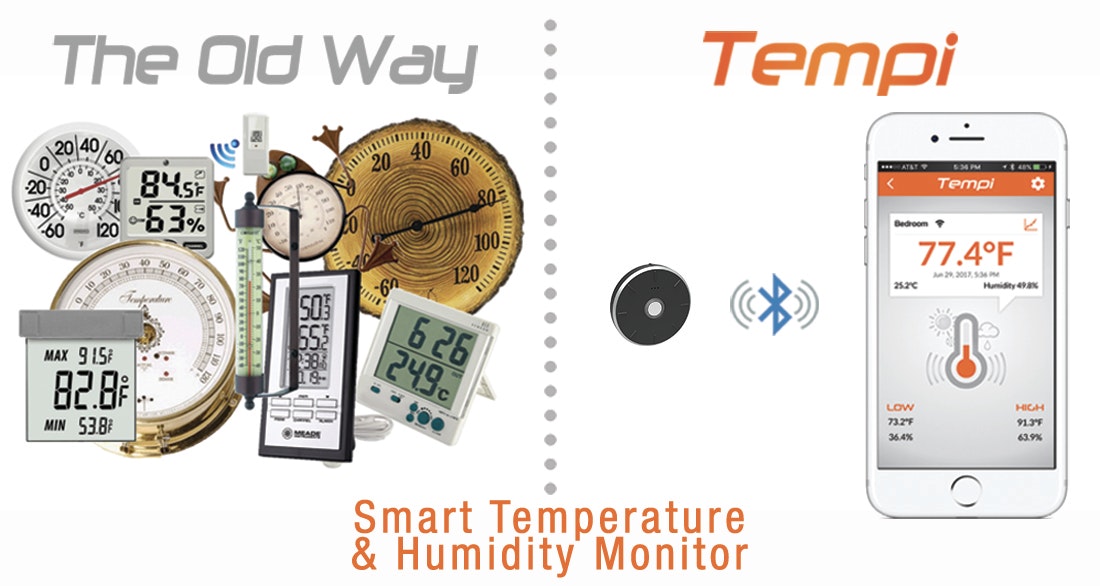 Tempi – A Bluetooth Indoor/Outdoor Thermometer with Humidity gallery image