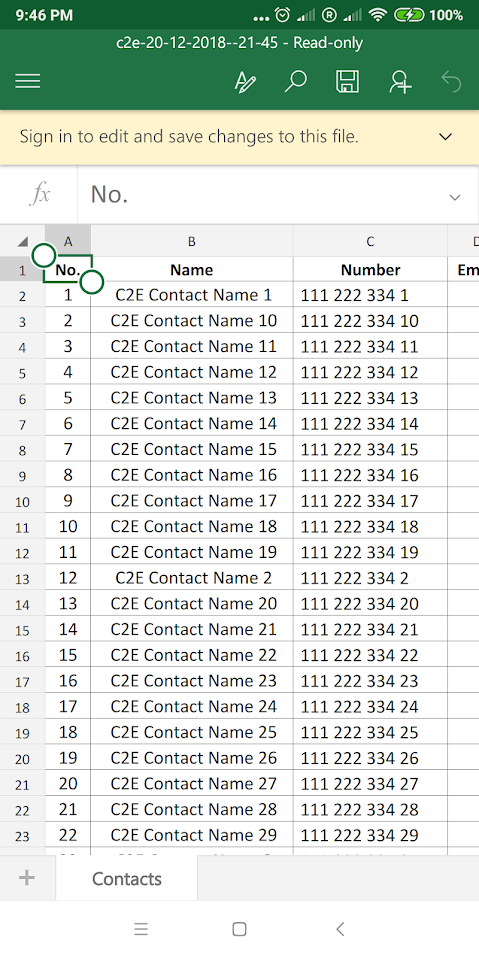 C2E - Contacts to Excel and PDF gallery image