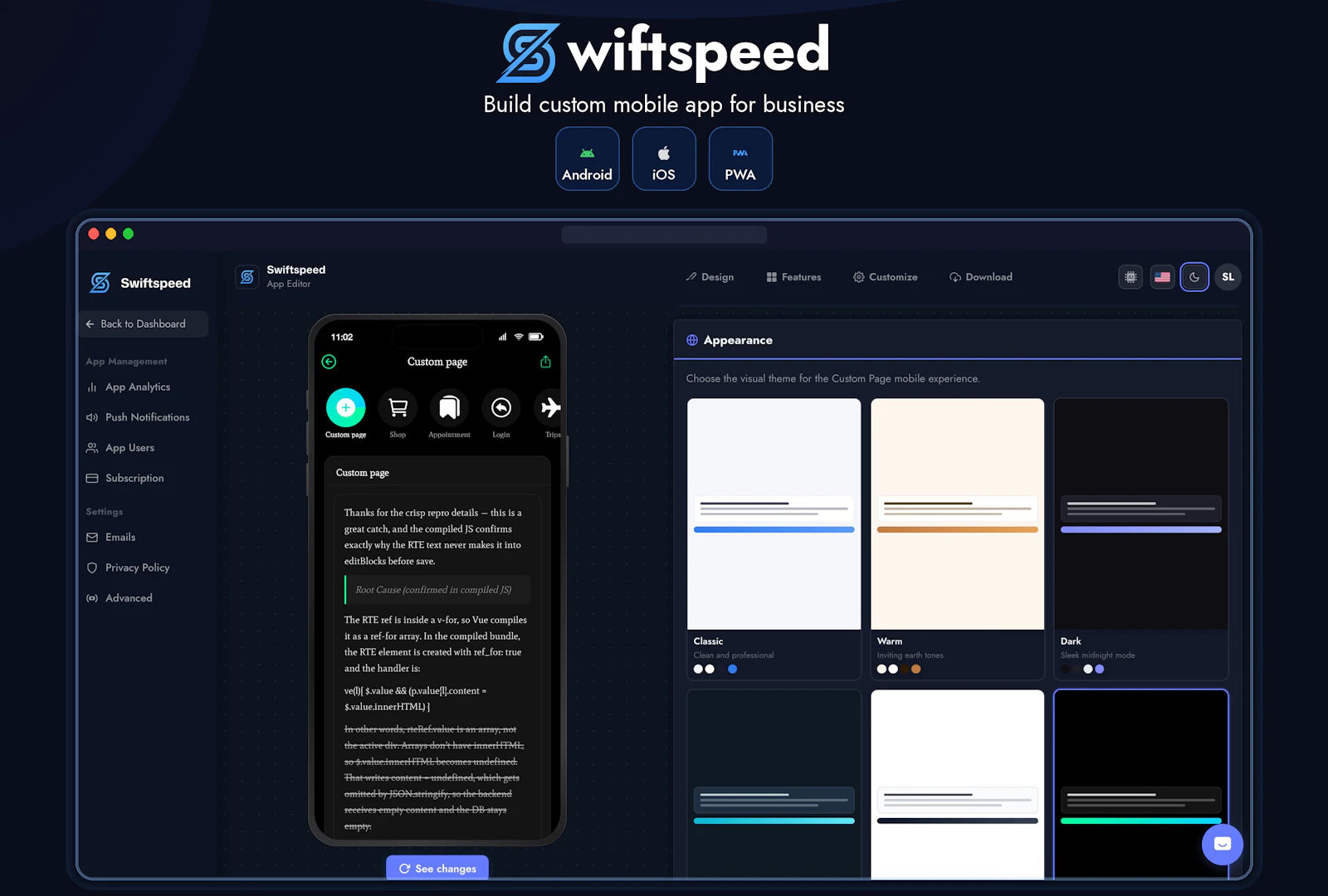 Swiftspeed screenshot 2
