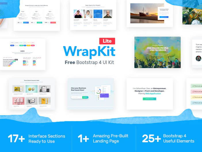 WrapKit Lite - Free Bootstrap 4 UI Kit