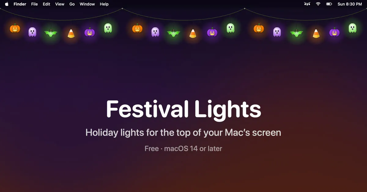 Festival Lights · Holiday lights for Mac gallery image