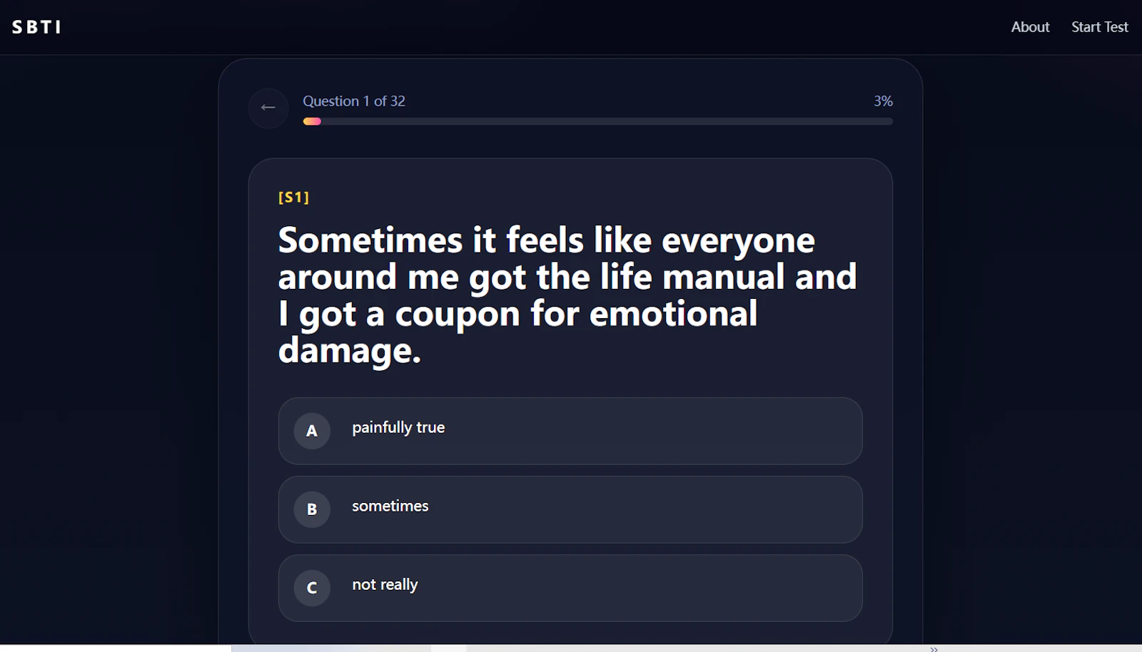 SBTI Test screenshot 2