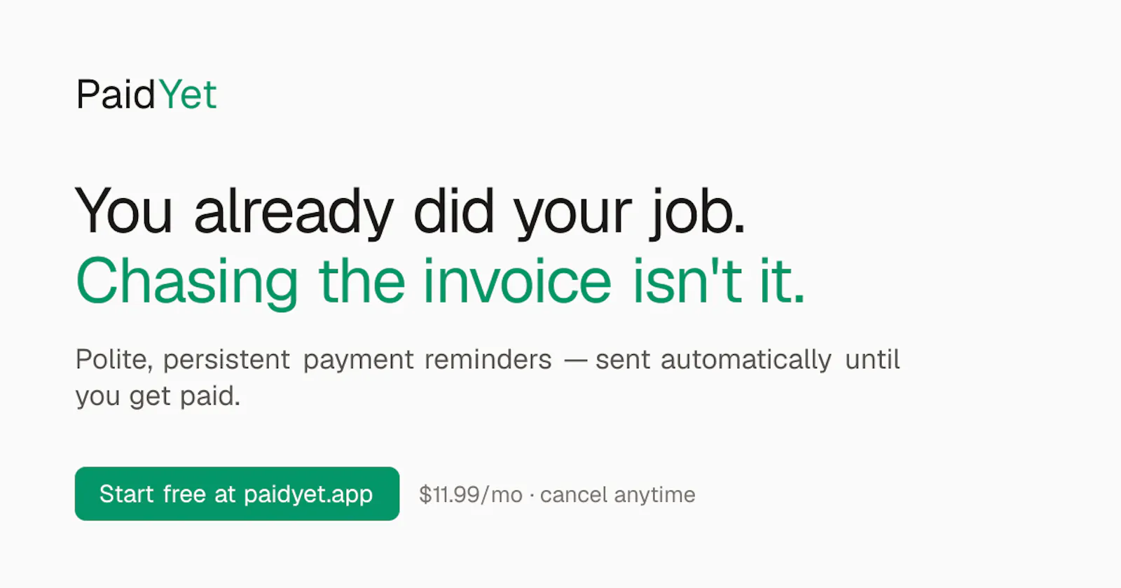 PaidYet — auto payment reminders screenshot 1