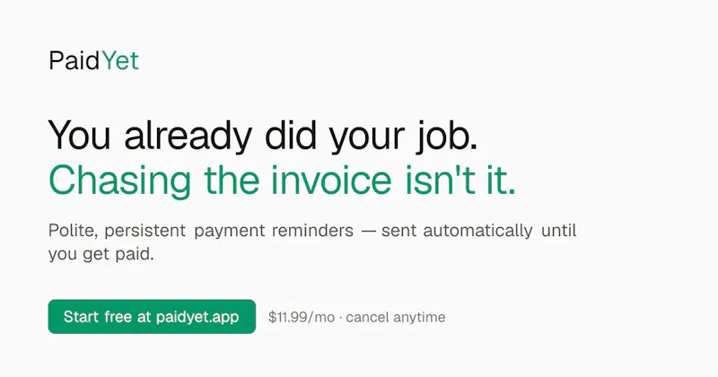 PaidYet — auto payment reminders screenshot 1
