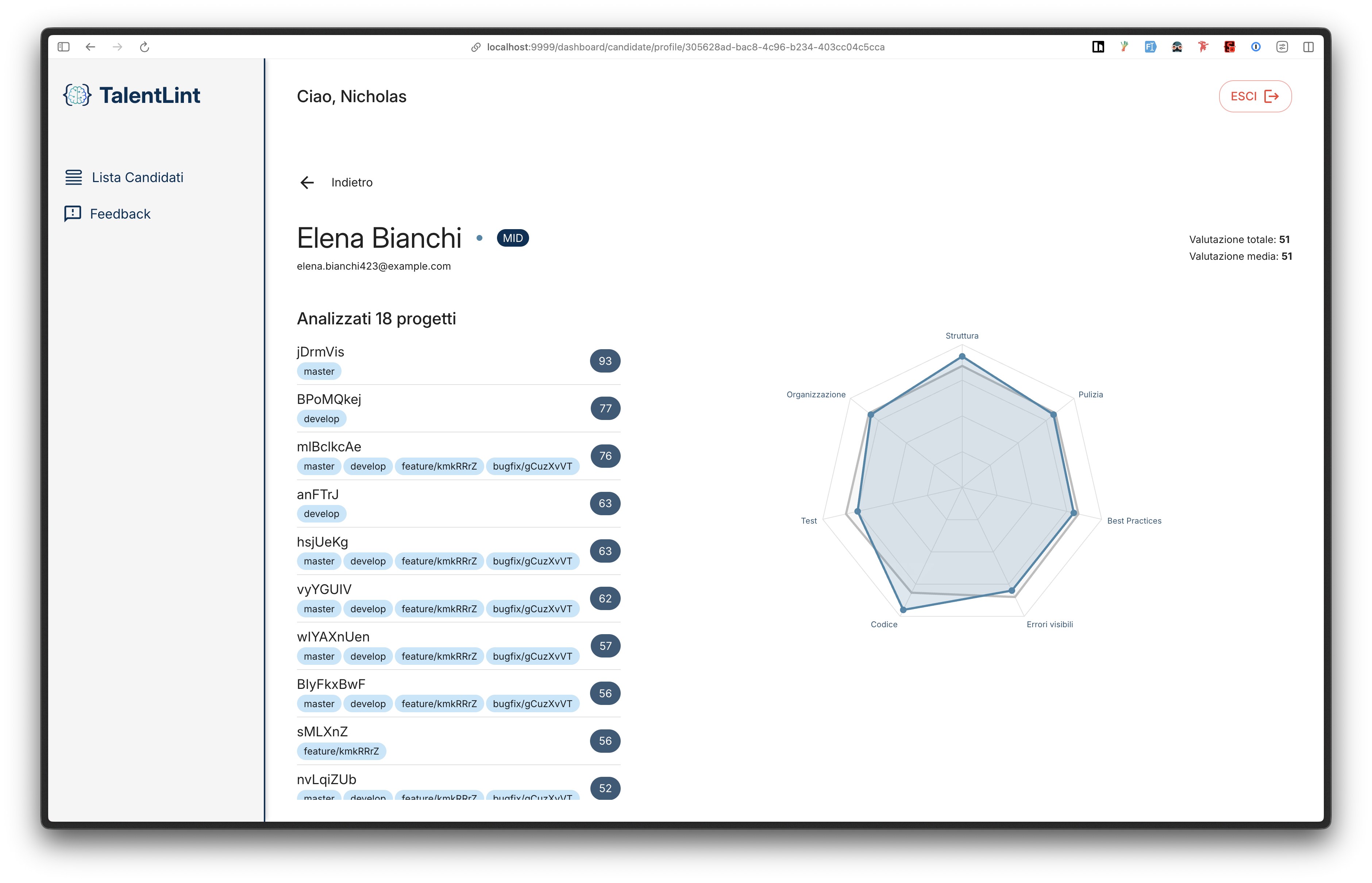 Talentlint - Smart dev evaluation tool - Screenshot 2 showing product features and functionality