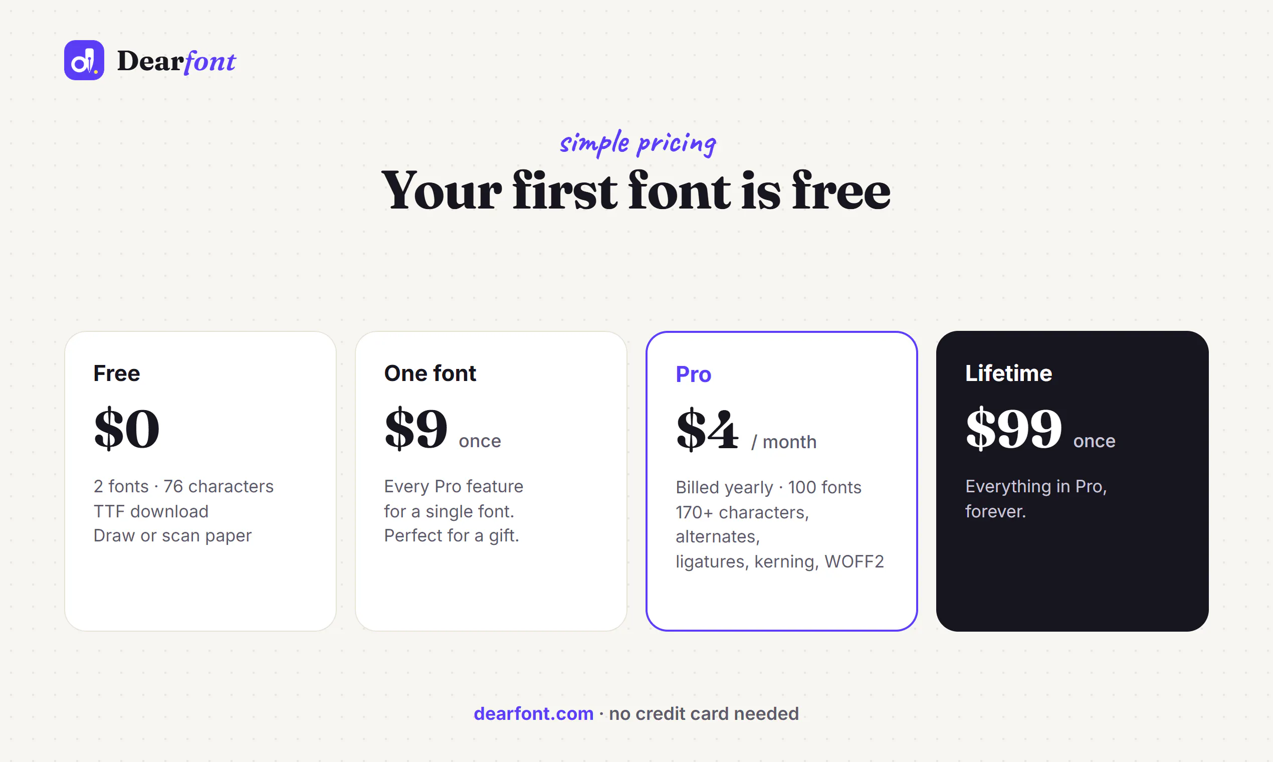 Dearfont gallery image