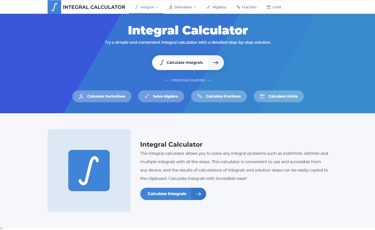 Integral Calculator gallery image