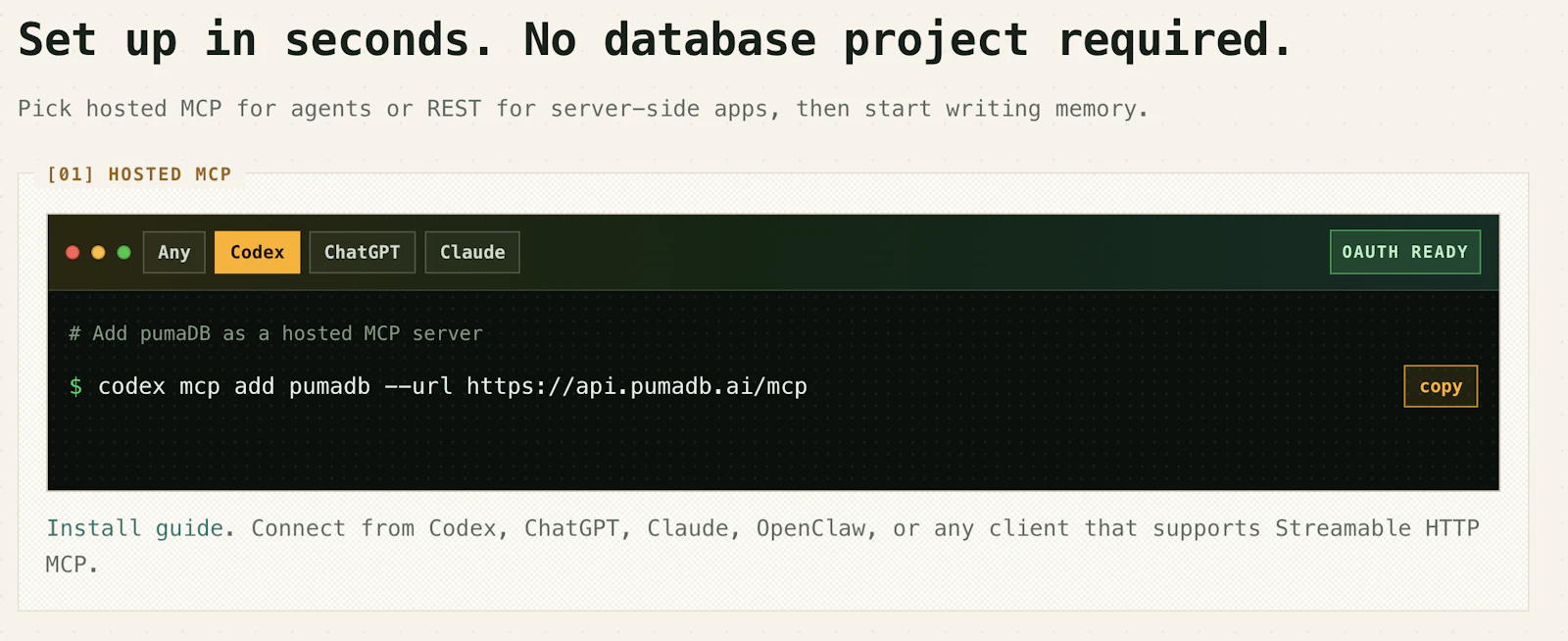 pumaDB screenshot 4