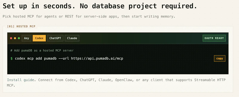 pumaDB screenshot 4
