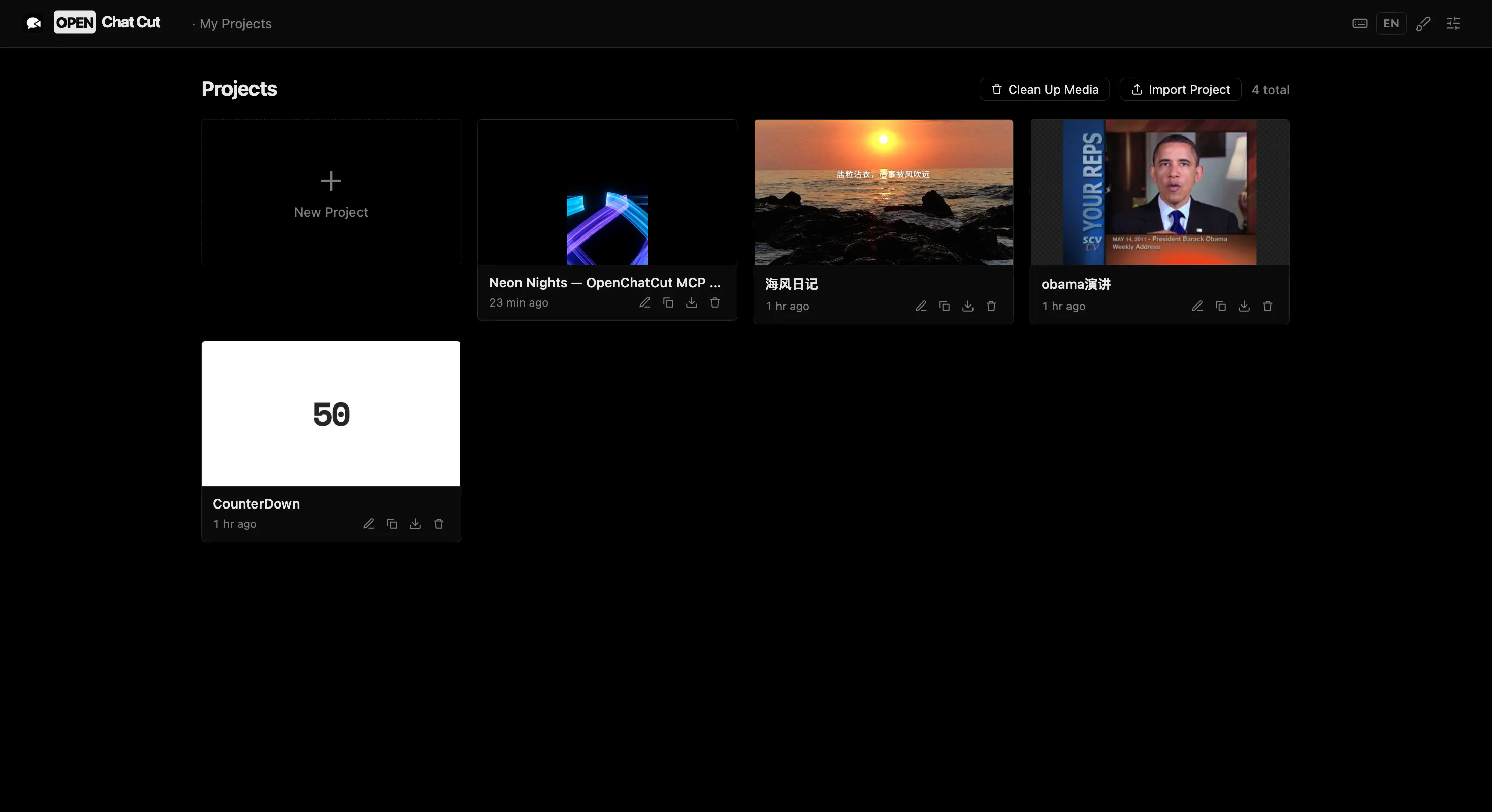 OpenChatCut screenshot 2