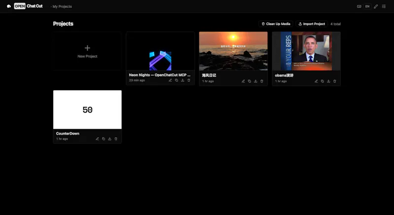 OpenChatCut screenshot 2