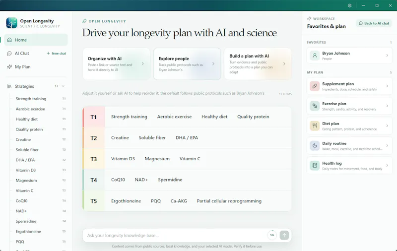 OpenLongevity screenshot 3