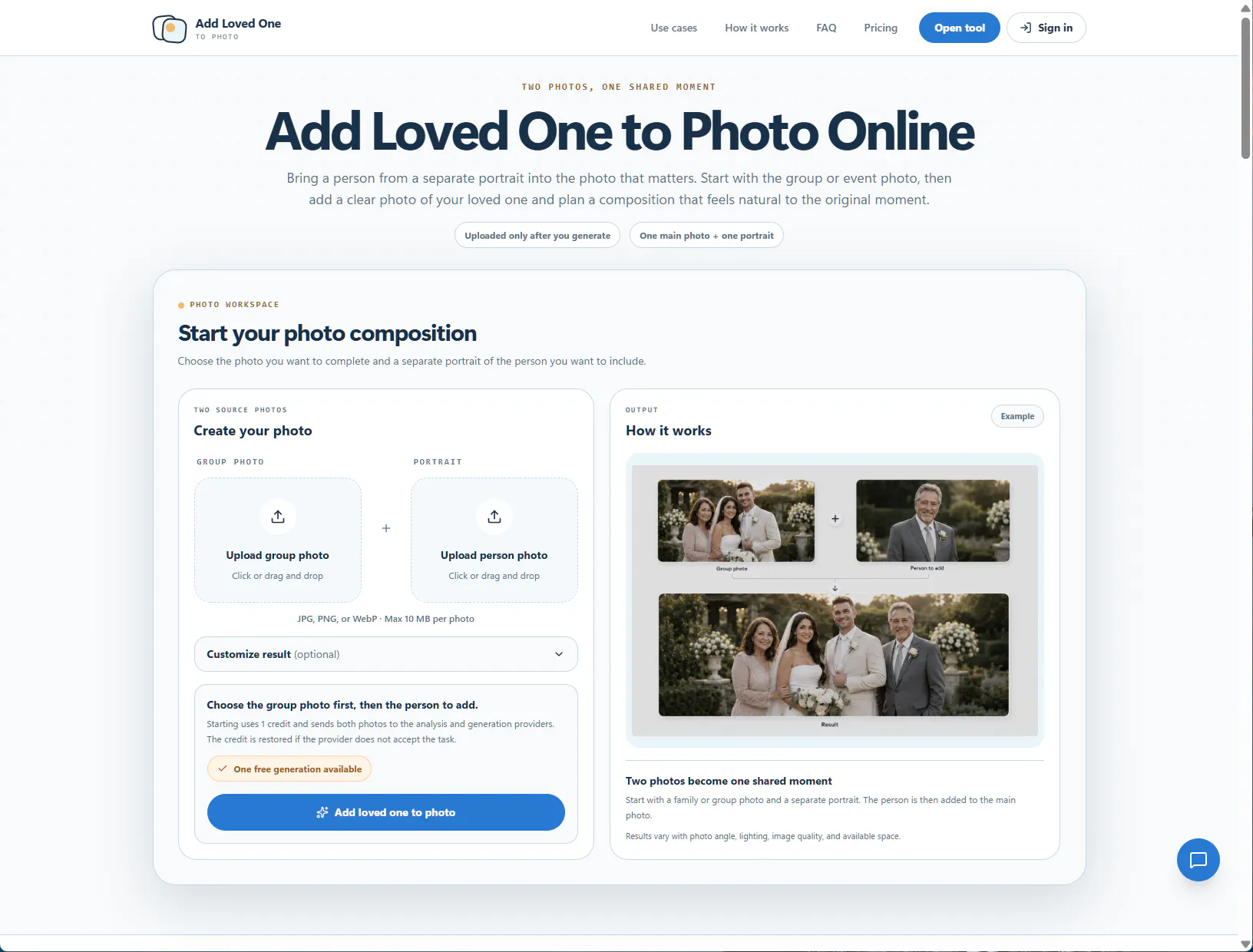 Add Loved One to Photo gallery image