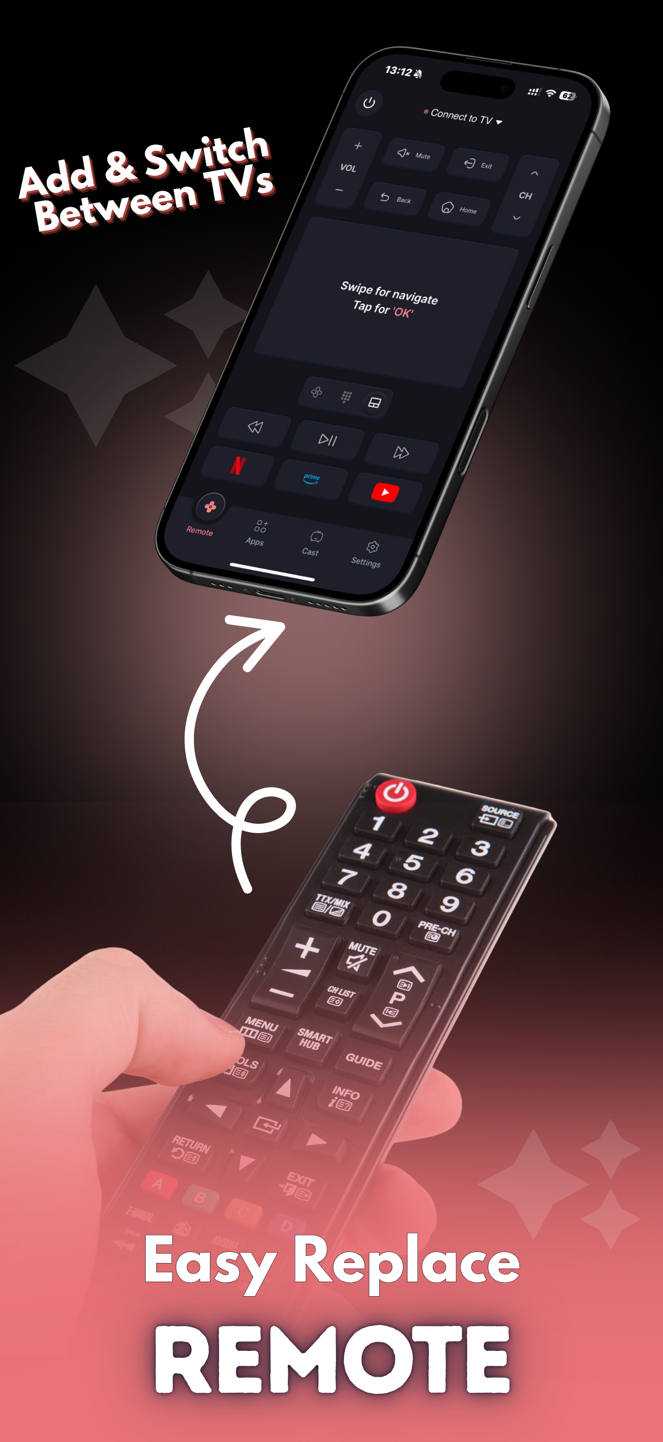 Smart TV Remote: Universal media 5