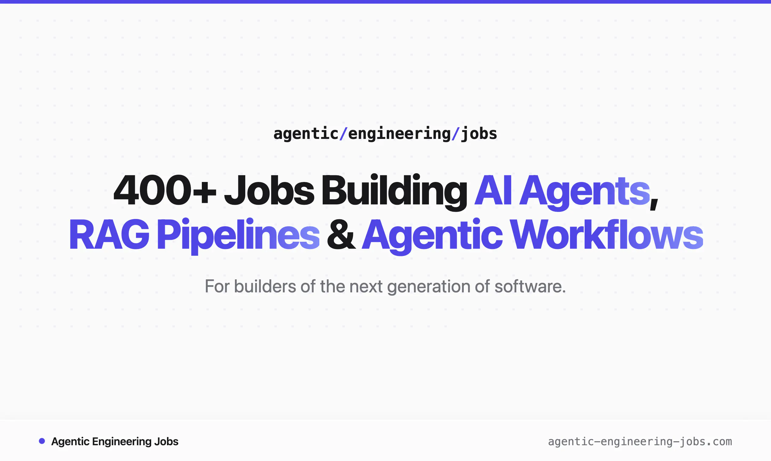 Banner del producto Agentic Engineering Jobs