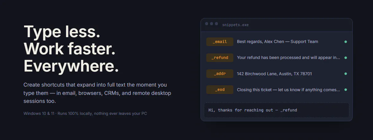 Snippets, Private Text Expander gallery image