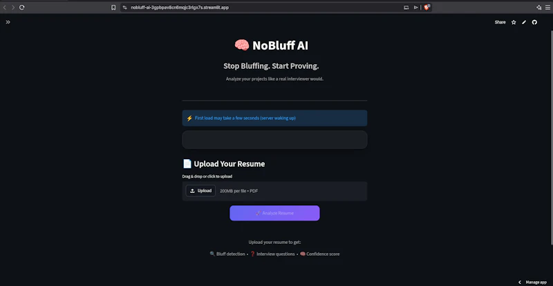 NoBluff AI screenshot 1