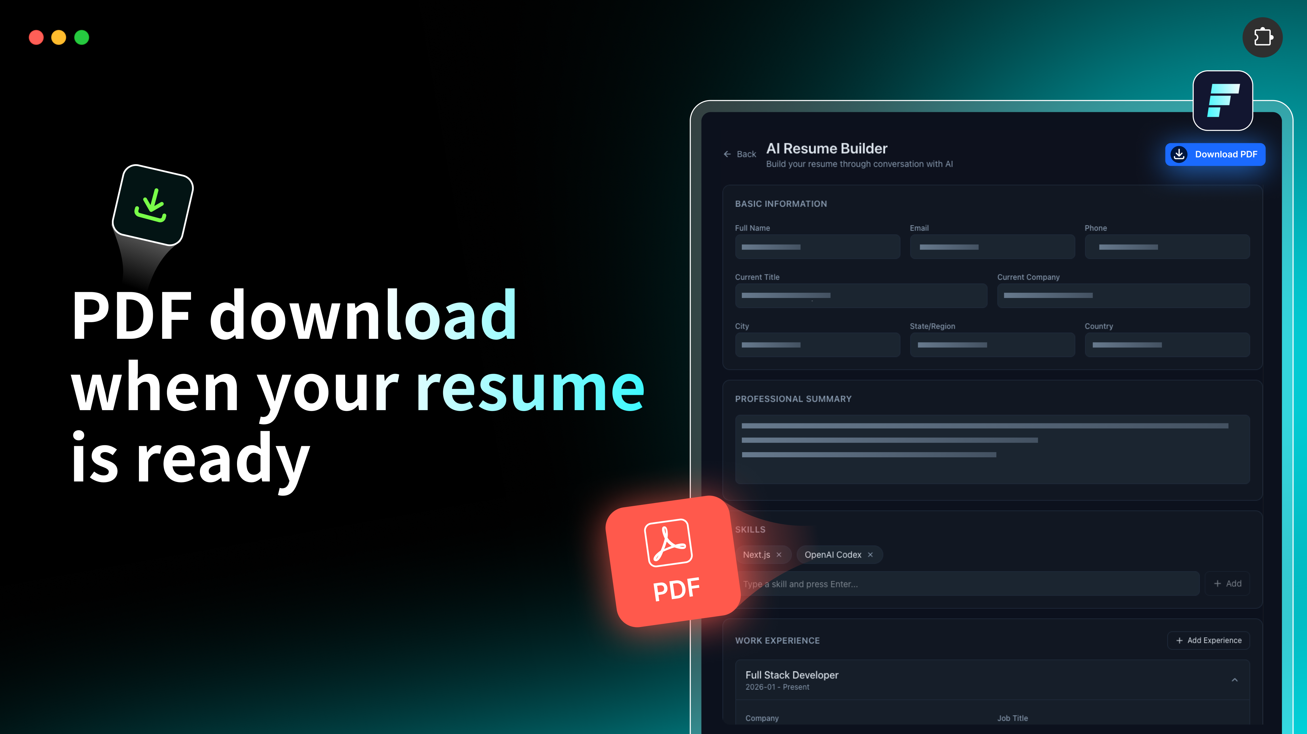 Resume Builder by Foundire gallery image
