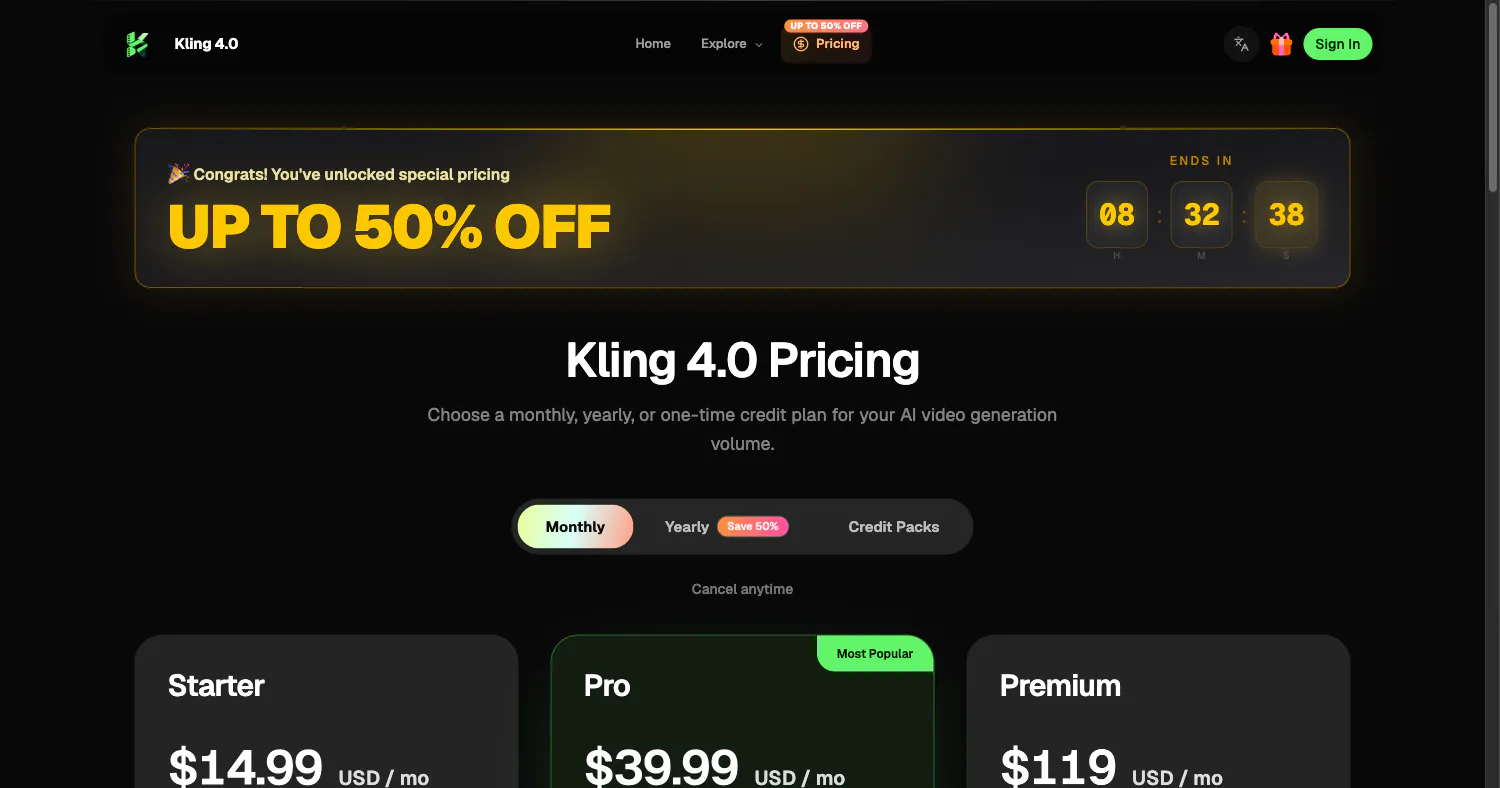Kling 4.0 gallery image