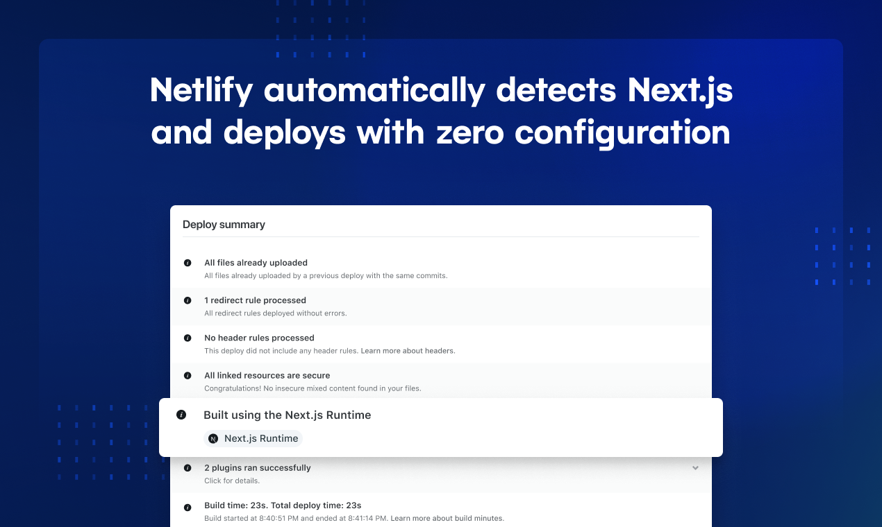 Next.js运行时通过Netlify media 4