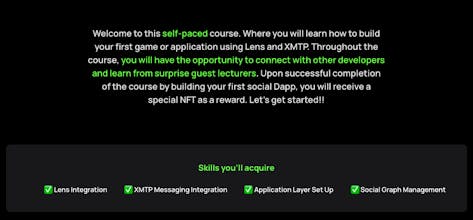 Course - Build Your 1st Web3 Social Game gallery image
