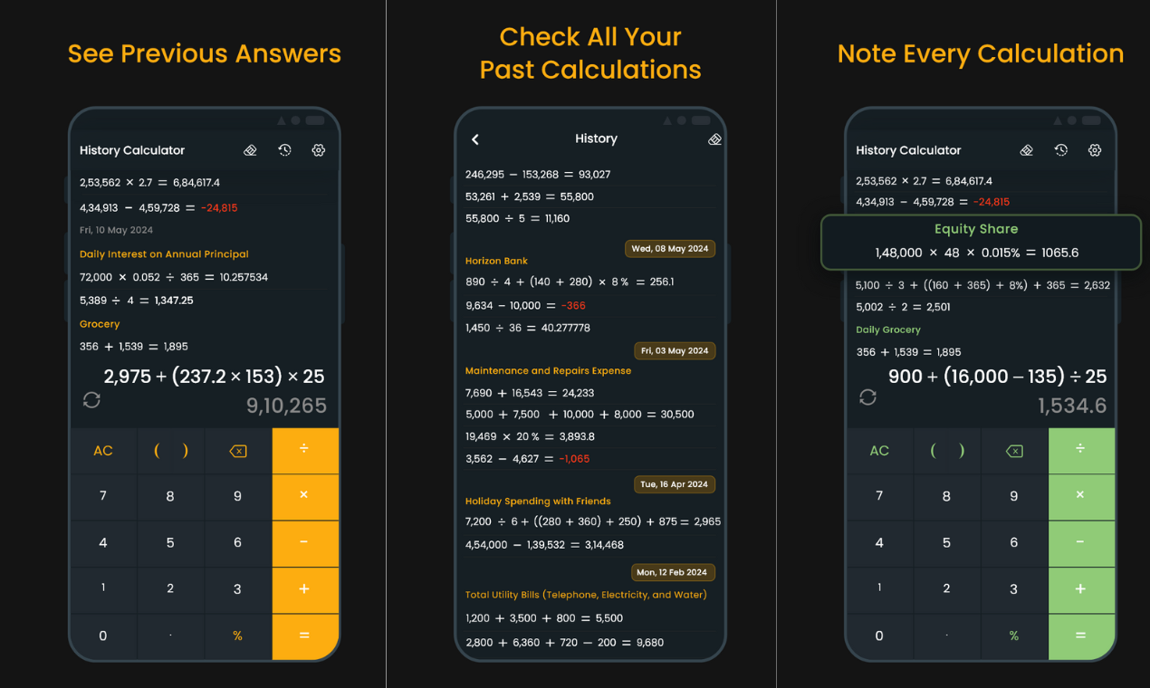 Calculatrice simple avec l'historique media 2