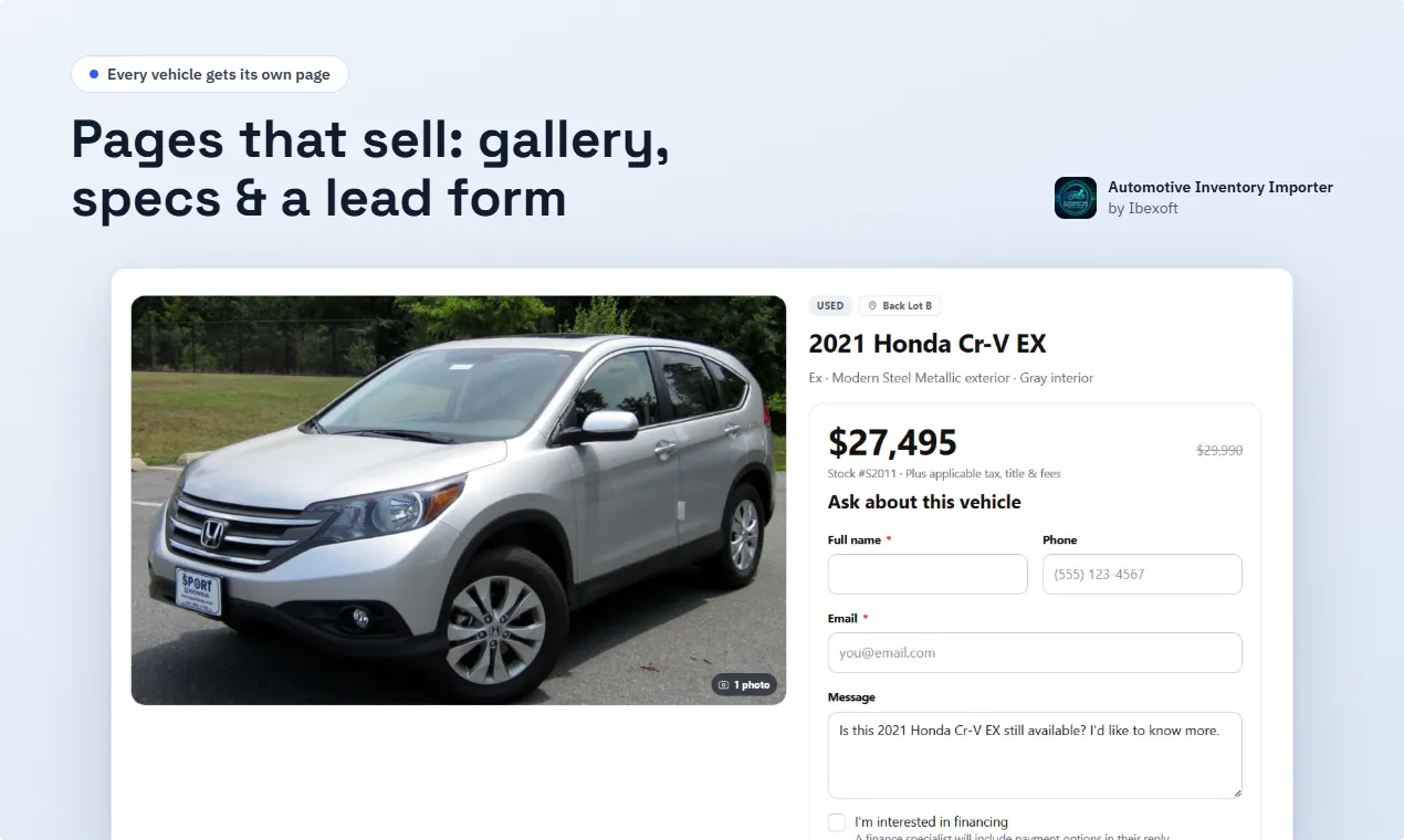 Automotive Inventory Importer gallery image