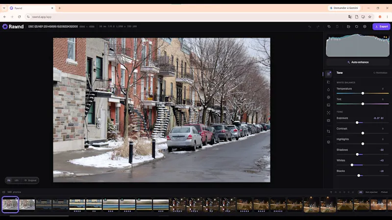 Rawnd — Browser-based RAW Editor screenshot 1 (video preview)