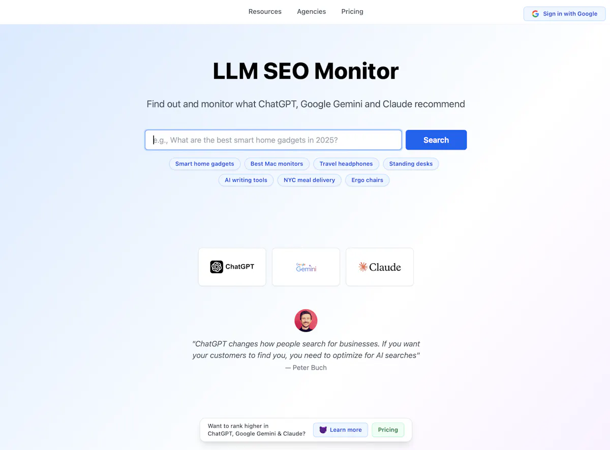 LLM SEO Monitor