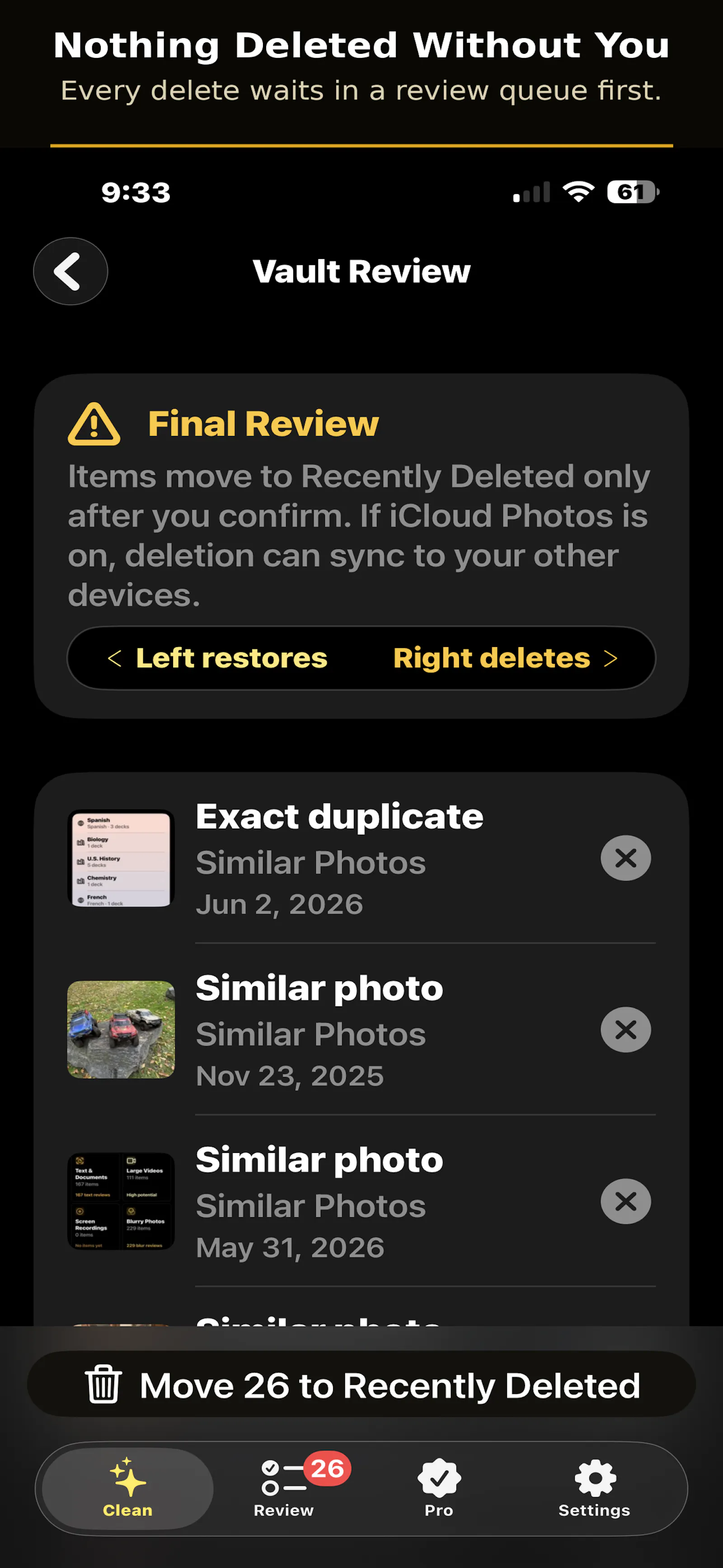Lumavault - Private photo cleanup screenshot 3