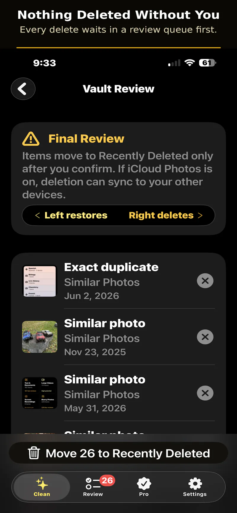 Lumavault - Private photo cleanup screenshot 3