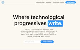 The Tech Progressive Writing Challenge media 1