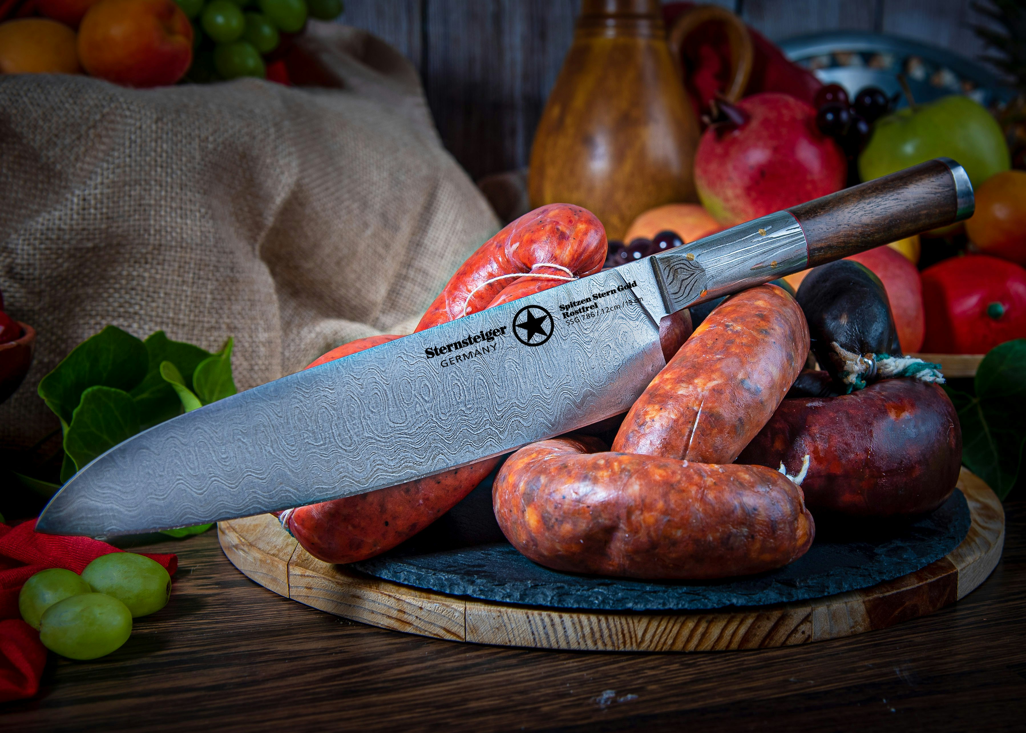 Marcus Aurelius damascus Knife Series 