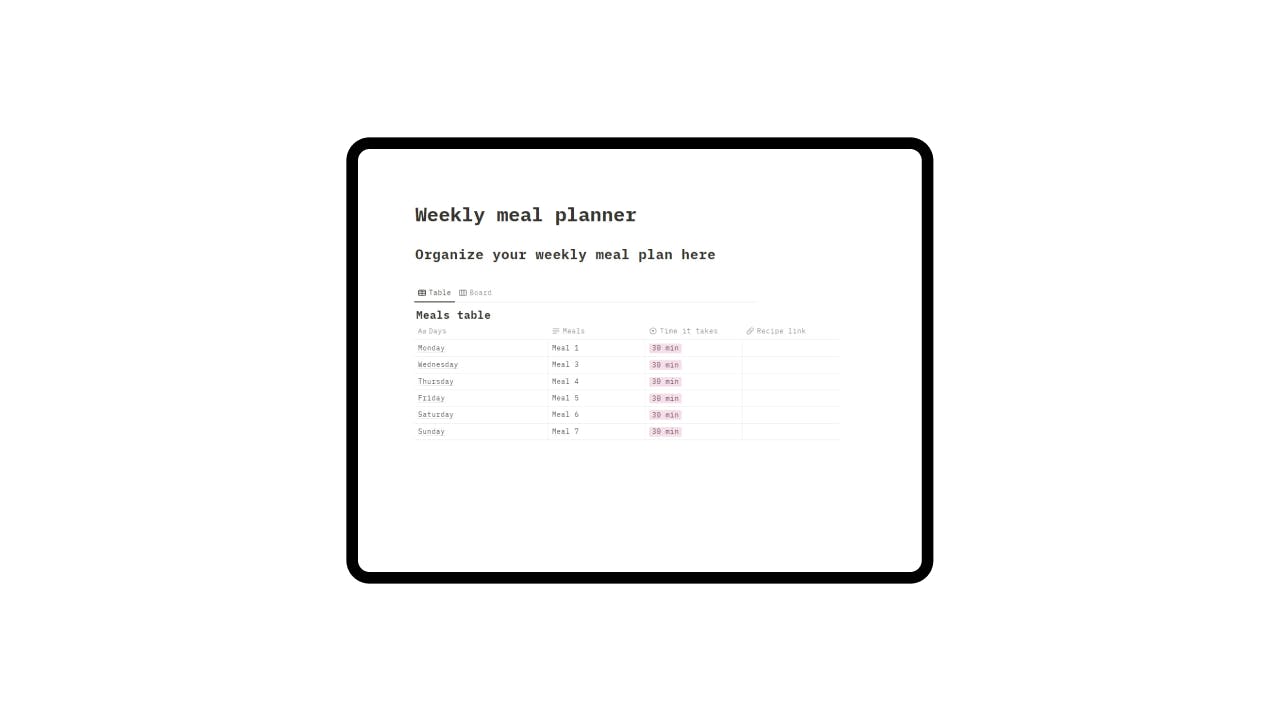 Weekly meals planner media 1