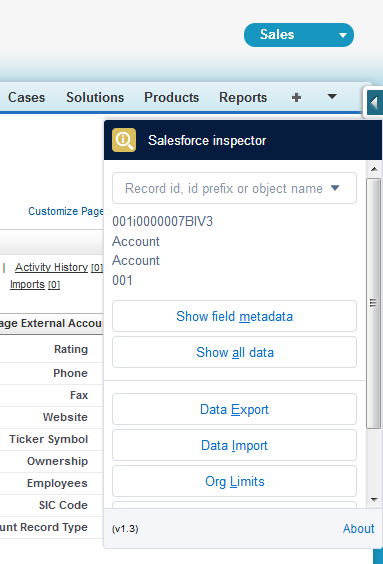 Salesforce Inspector