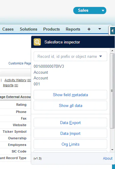 Salesforce Inspector