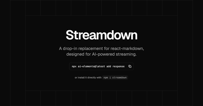 Streamdown by Vercel产品图