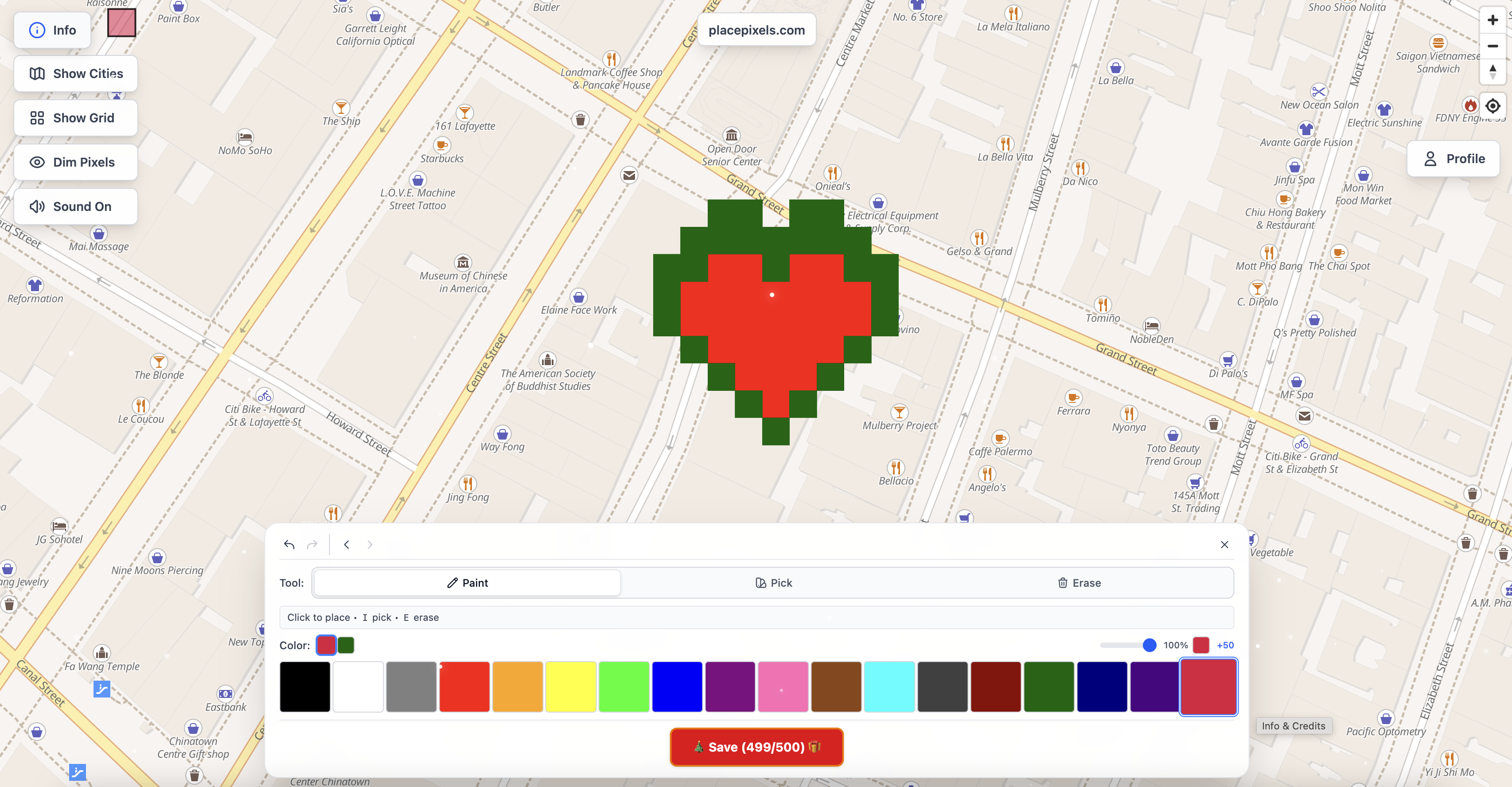 Place Pixels - Screenshot 2 showing product features and functionality
