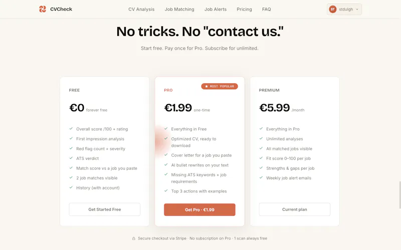 CVCheck screenshot 3