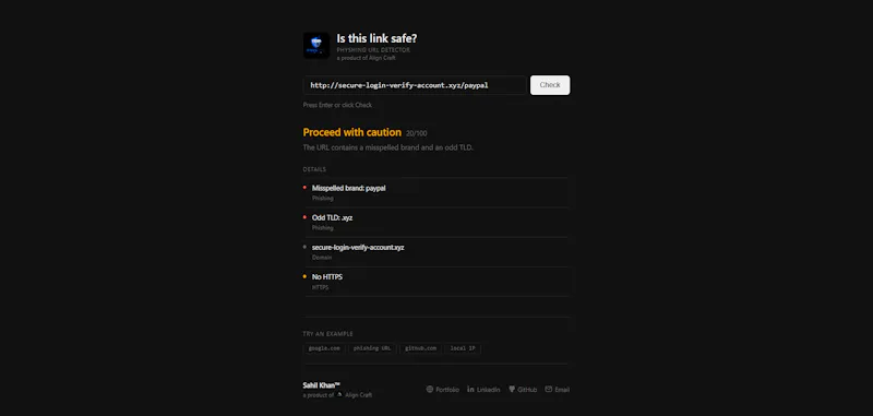 Phishing URL Detector by Align Craft screenshot 3