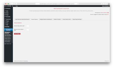 WordPress dashboard customizer free plugin (mm dashboard customizer) gallery image