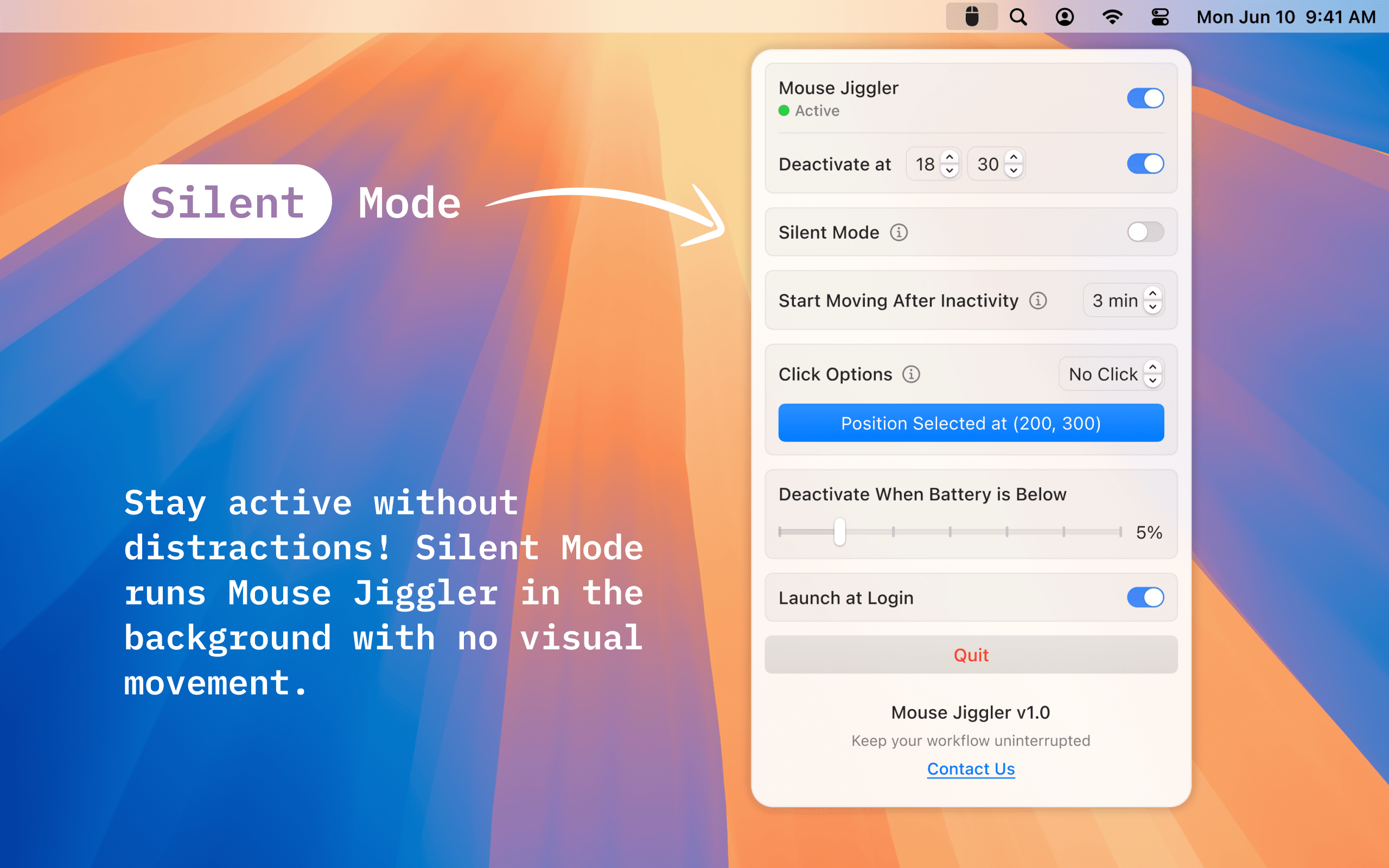 Мышь Jiggler для Mac - Предотвратить спать Mac медиа 3