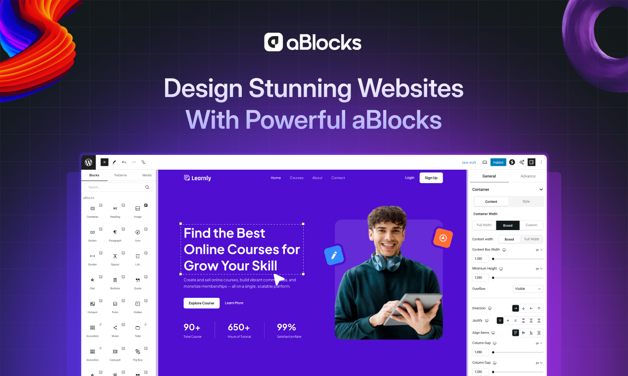 Ablocks - वर्डप्रेस गुटेनबर्ग ब्लॉक - Ablocks द्वारा गुटेनबर्ग के साथ आश्चर्यजनक वर्डप्रेस वेबसाइट बनाएं मीडिया 2