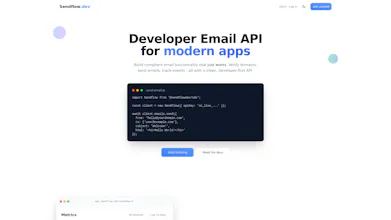 Sendflow.dev - Email API for Developers gallery image
