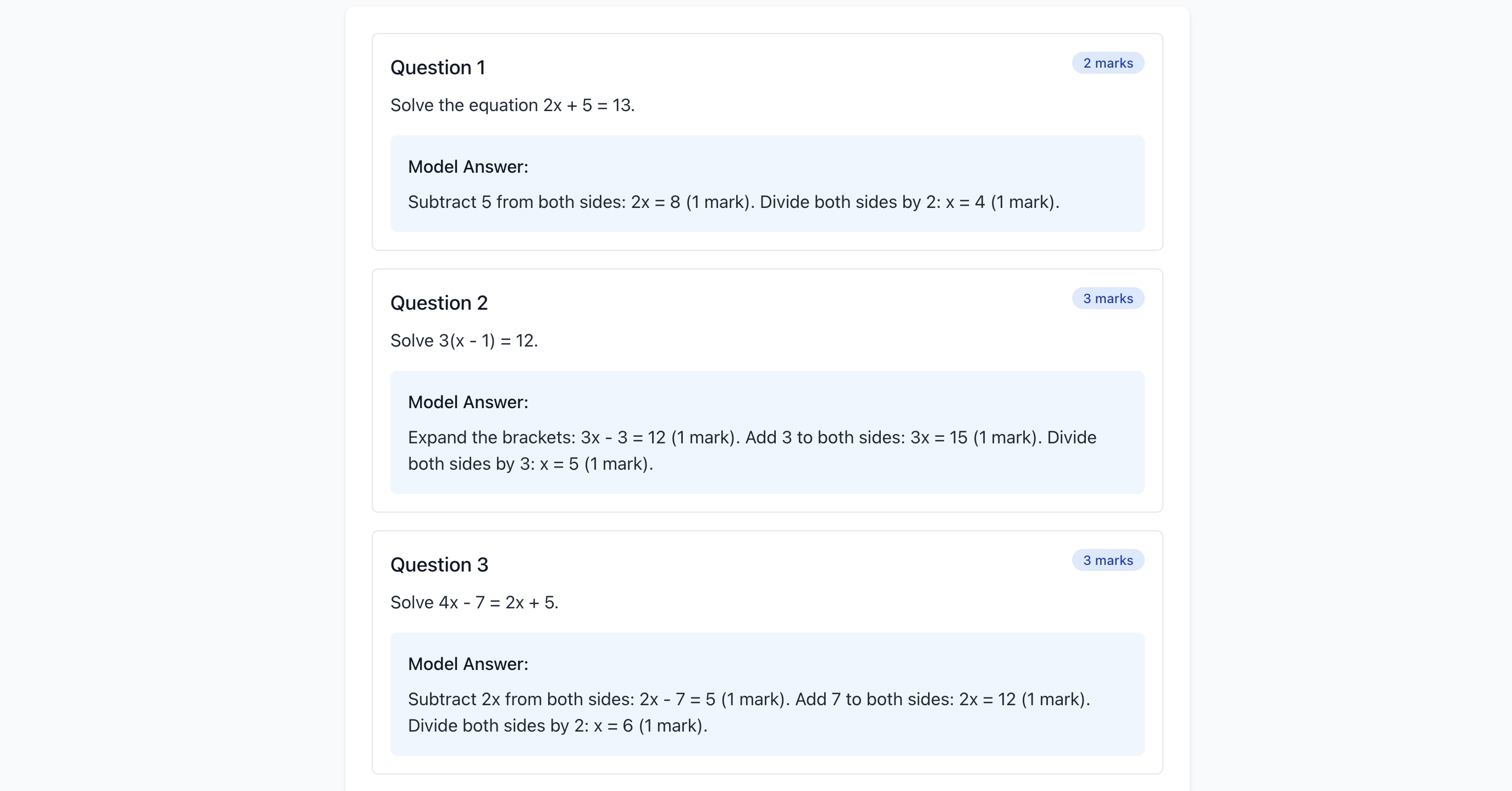 Practice Qs - Exam-style questions for any subject media 3