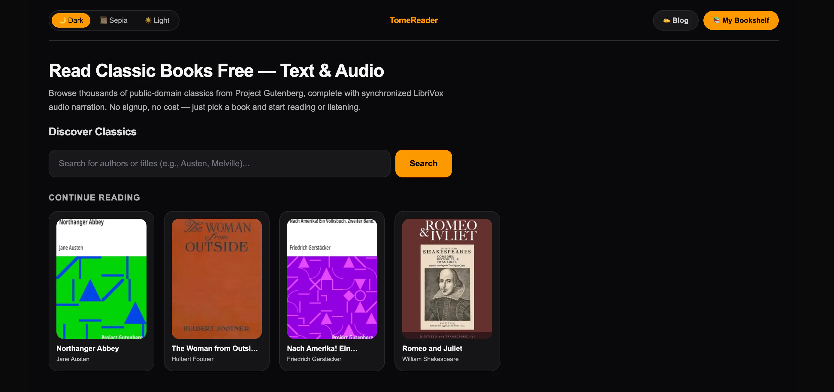 TomeReader gallery image